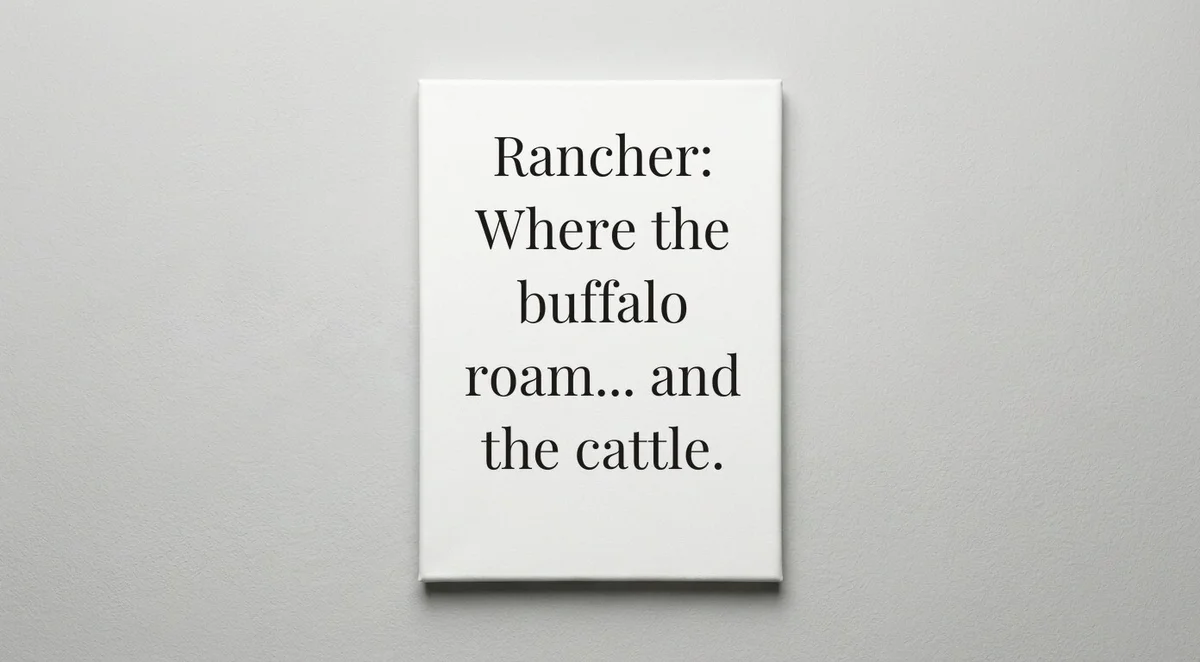 Rancher quote wall art - canvas print