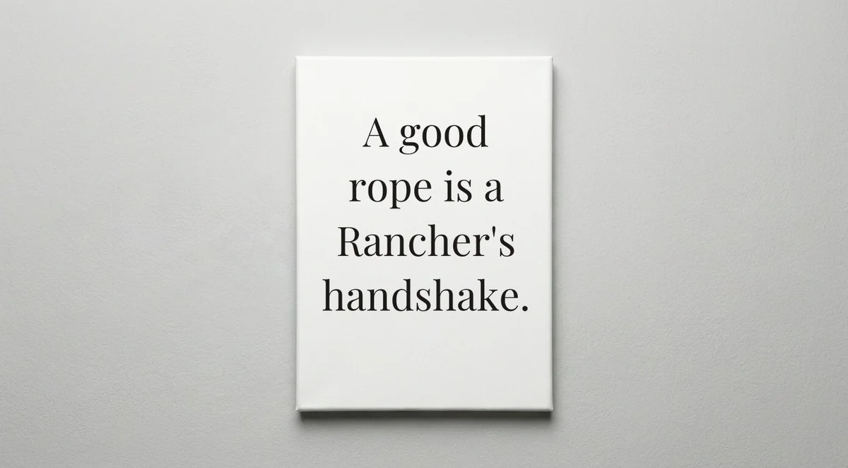 Rancher quote wall art - canvas print