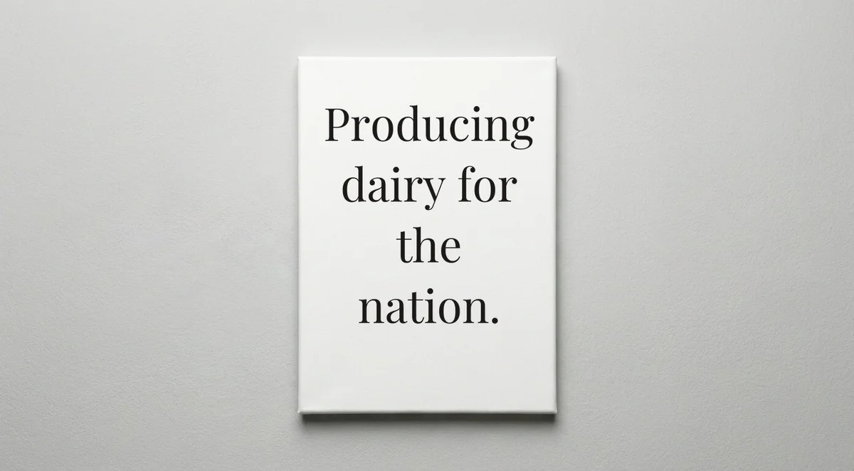 Dairy Farmer quote wall art - canvas print