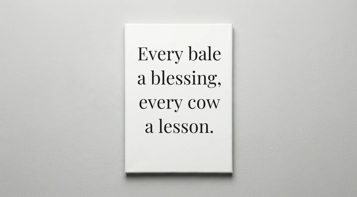 Dairy Farmer quote wall art - canvas print