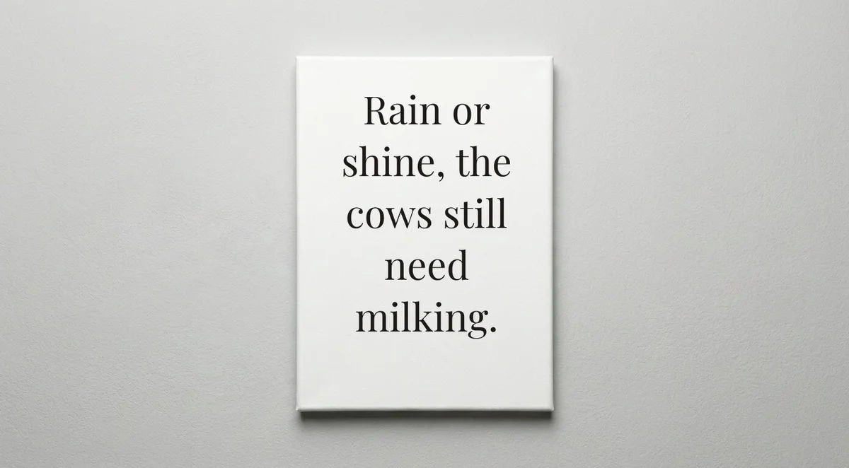 Dairy Farmer quote wall art - canvas print