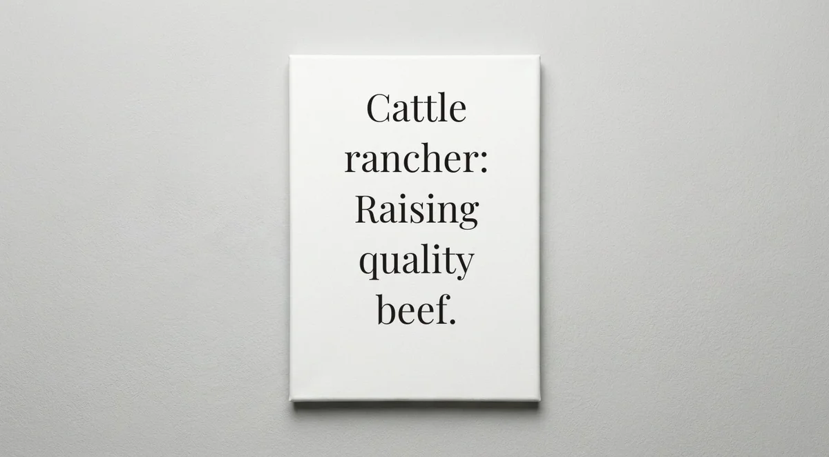 Cattle Rancher quote wall art - canvas print
