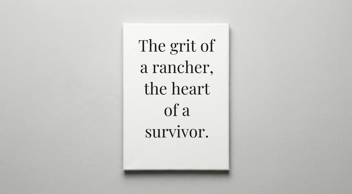 Cattle Rancher quote wall art - canvas print