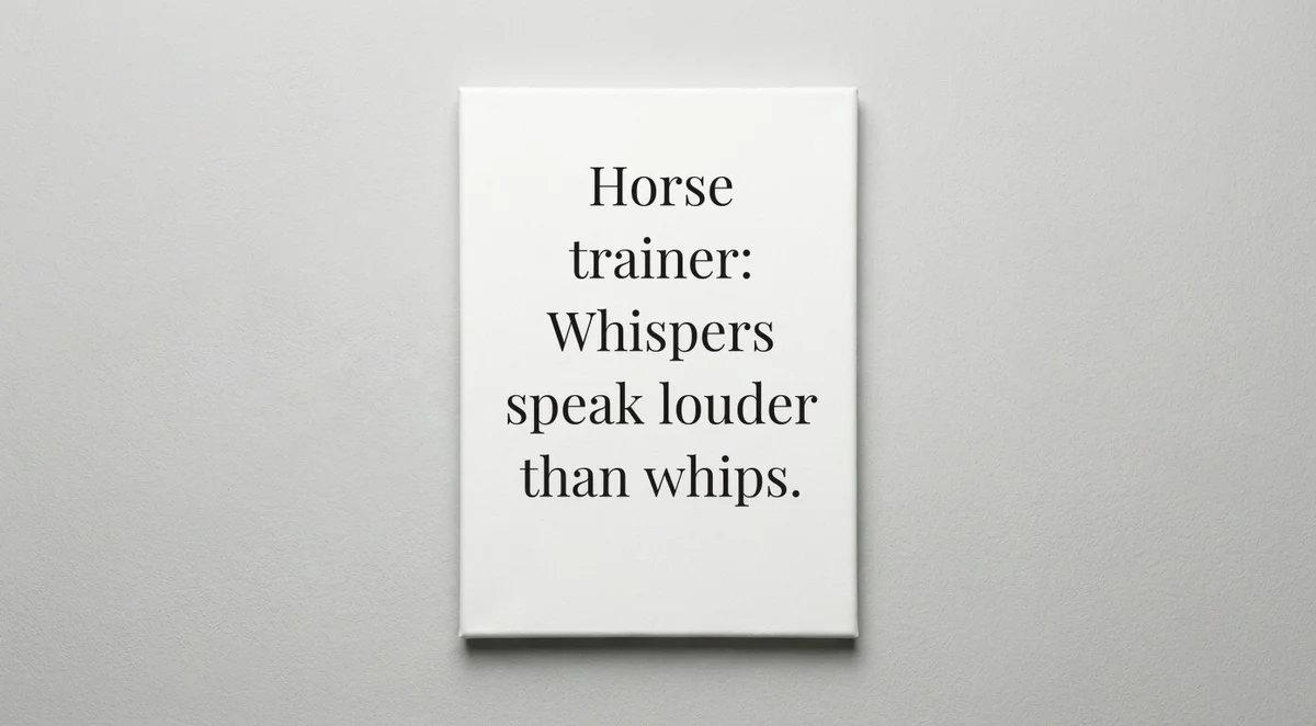 Horse Trainer quote wall art - canvas print