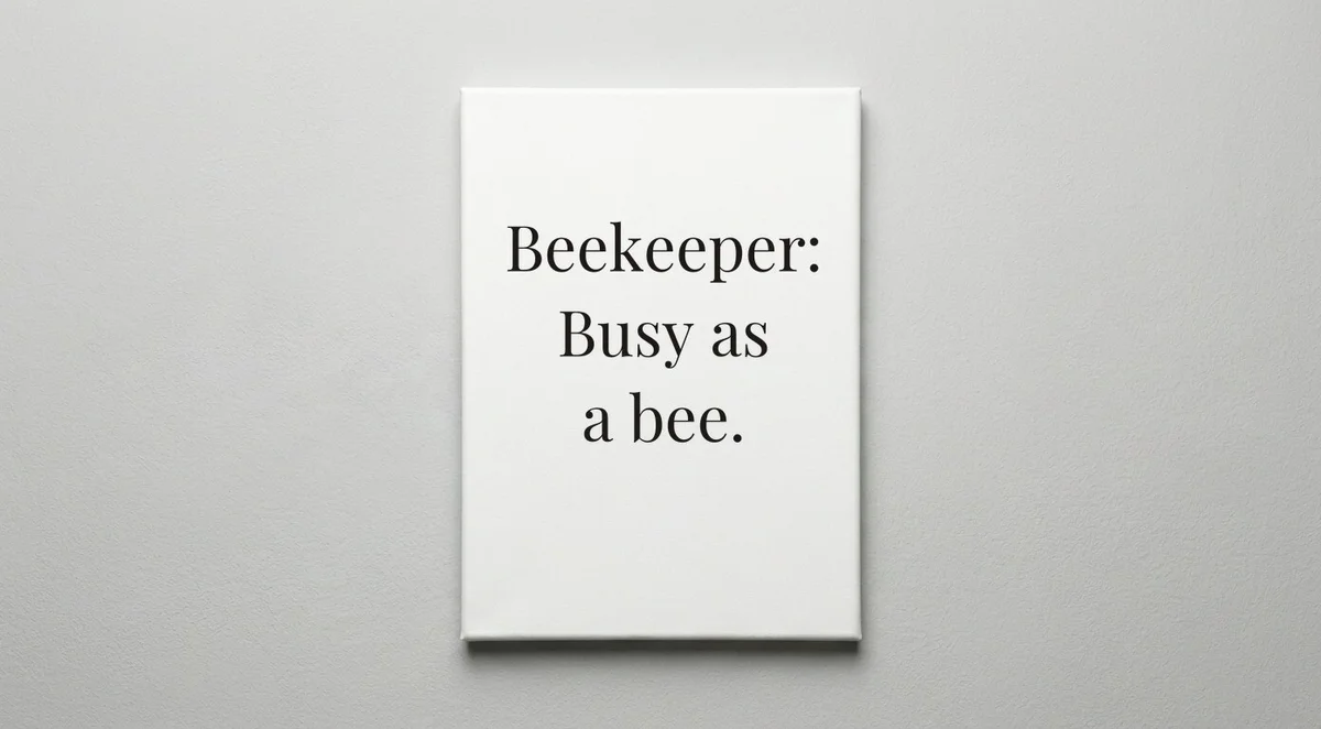 Beekeeper quote wall art - canvas print