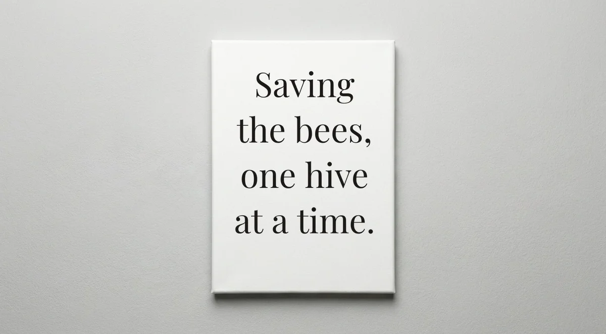 Beekeeper quote wall art - canvas print
