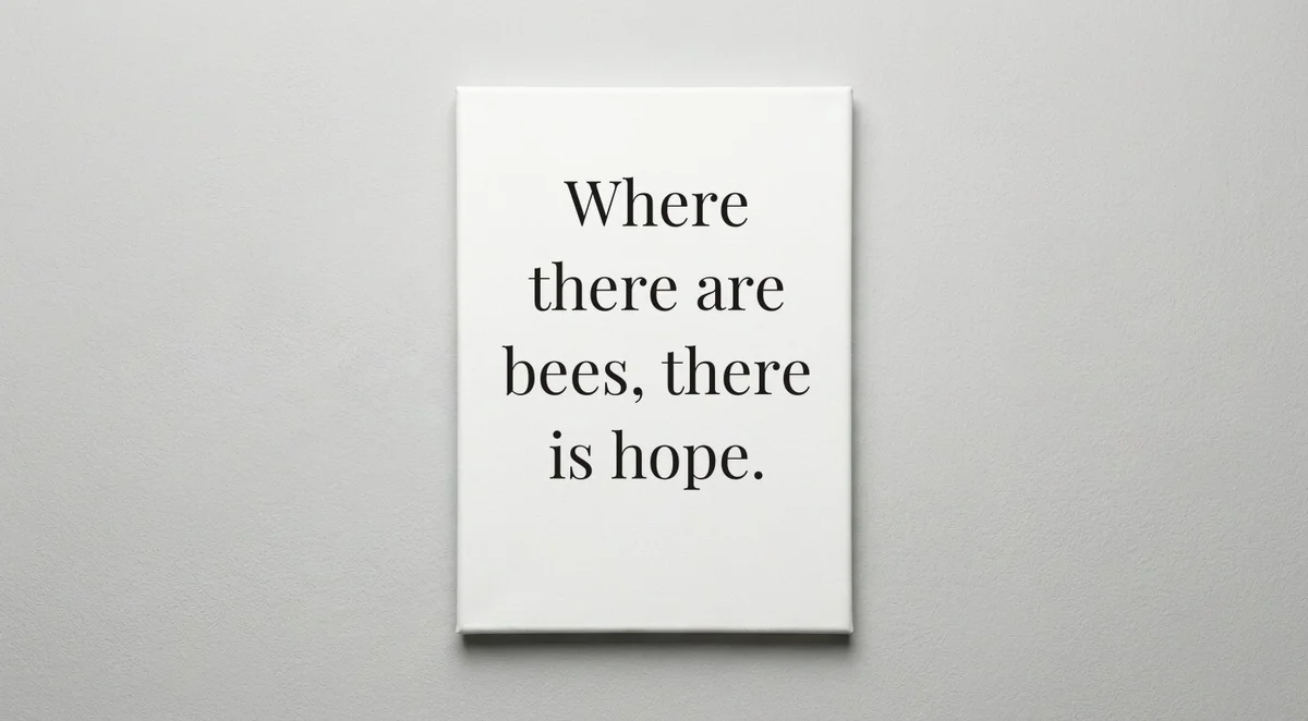 Beekeeper quote wall art - canvas print