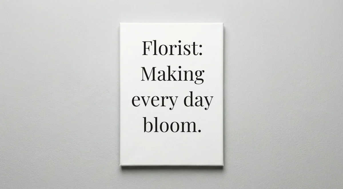 Florist quote wall art - canvas print