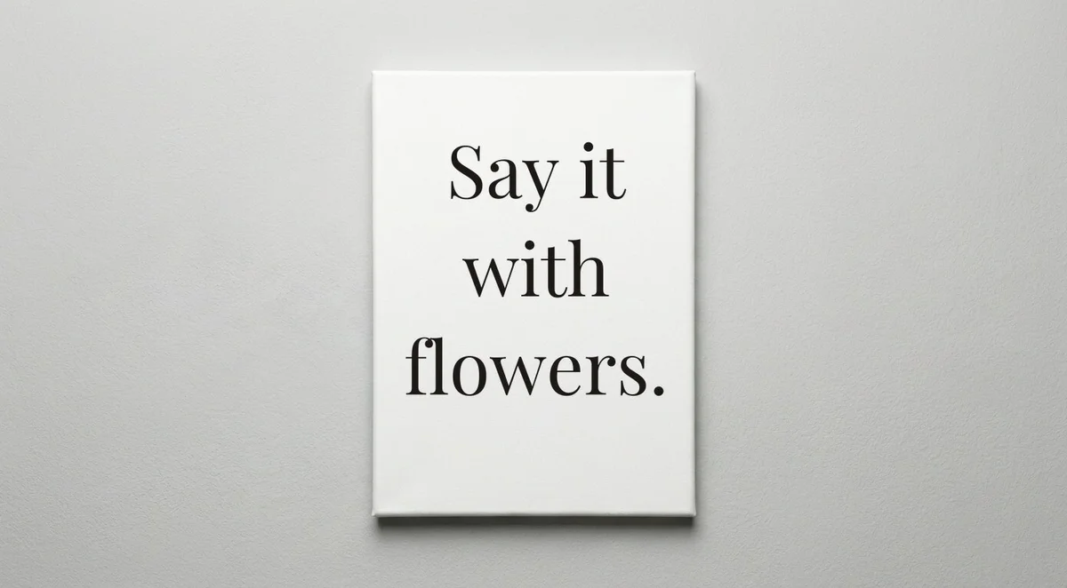 Florist quote wall art - canvas print