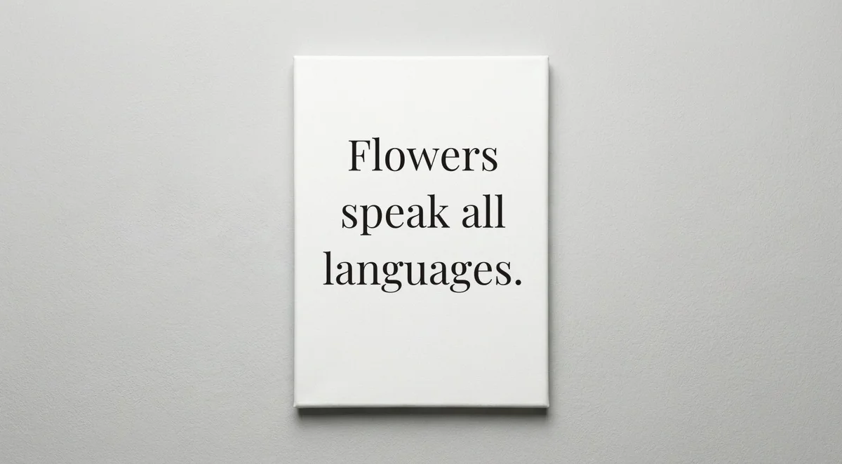 Florist quote wall art - canvas print