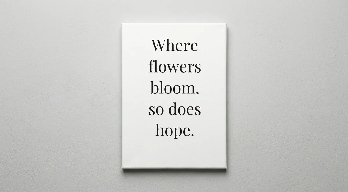 Florist quote wall art - canvas print