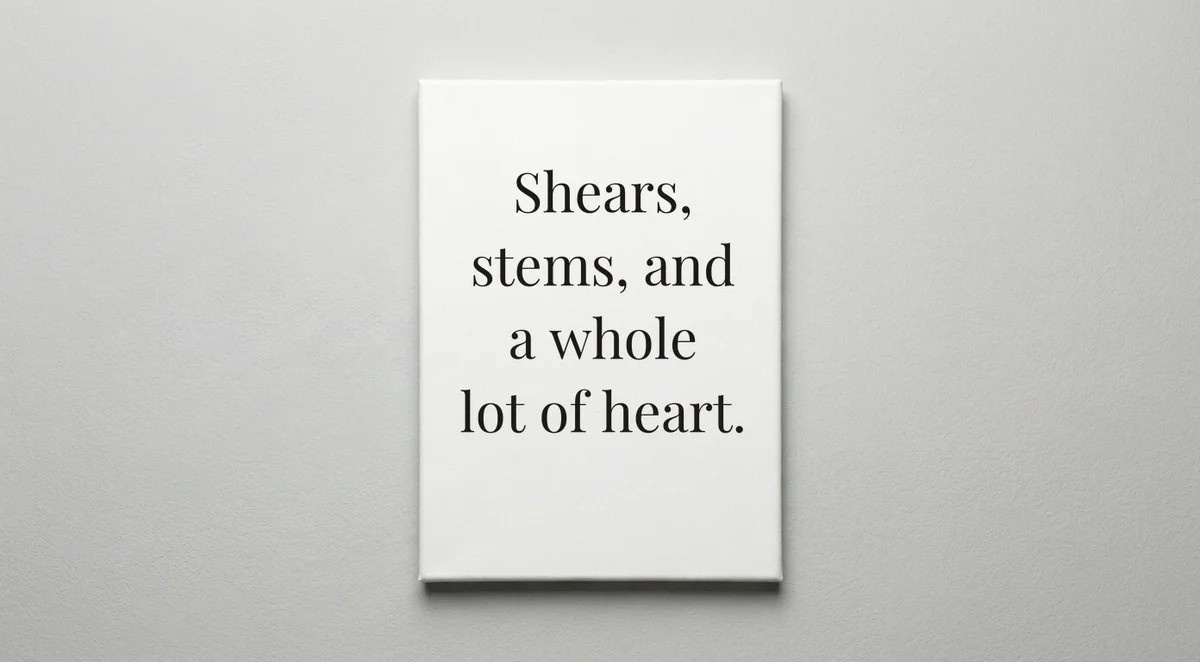 Florist quote wall art - canvas print