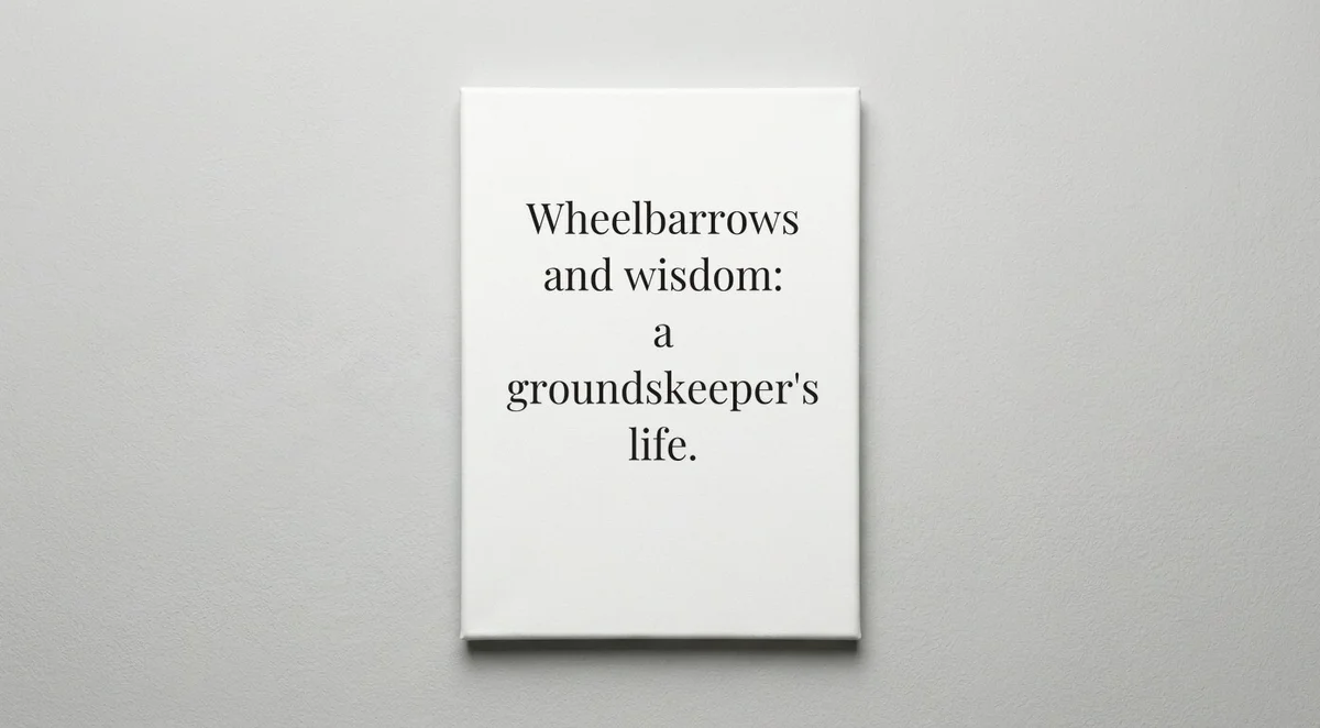 Groundskeeper quote wall art - canvas print