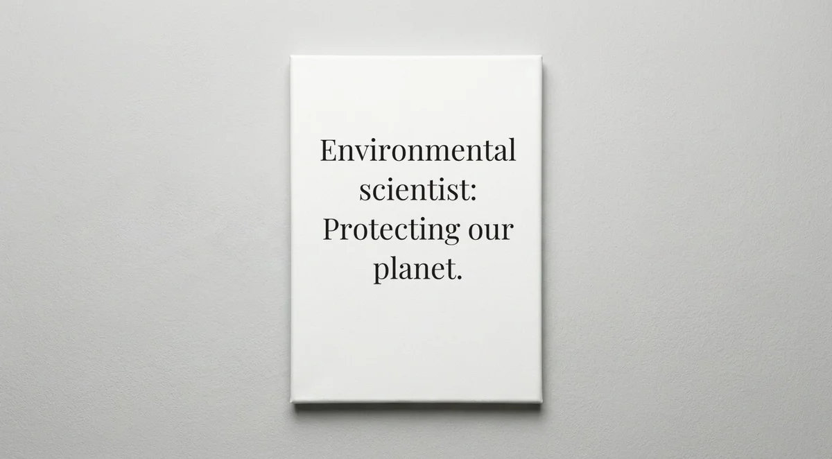 Environmental Scientist quote wall art - canvas print