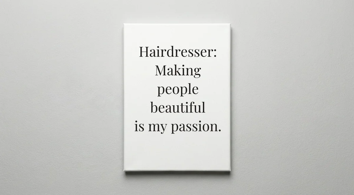 Hairdresser quote wall art - canvas print