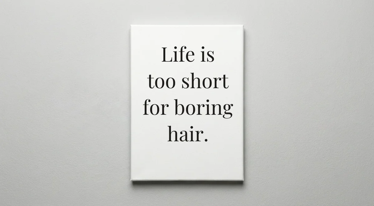 Hairdresser quote wall art - canvas print