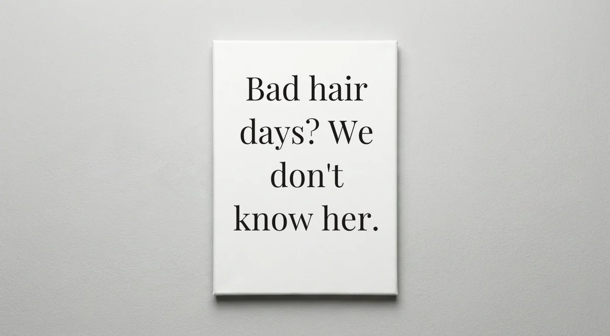 Hairdresser quote wall art - canvas print