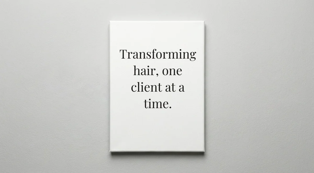 Hairdresser quote wall art - canvas print