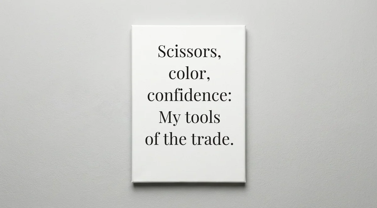 Hairdresser quote wall art - canvas print