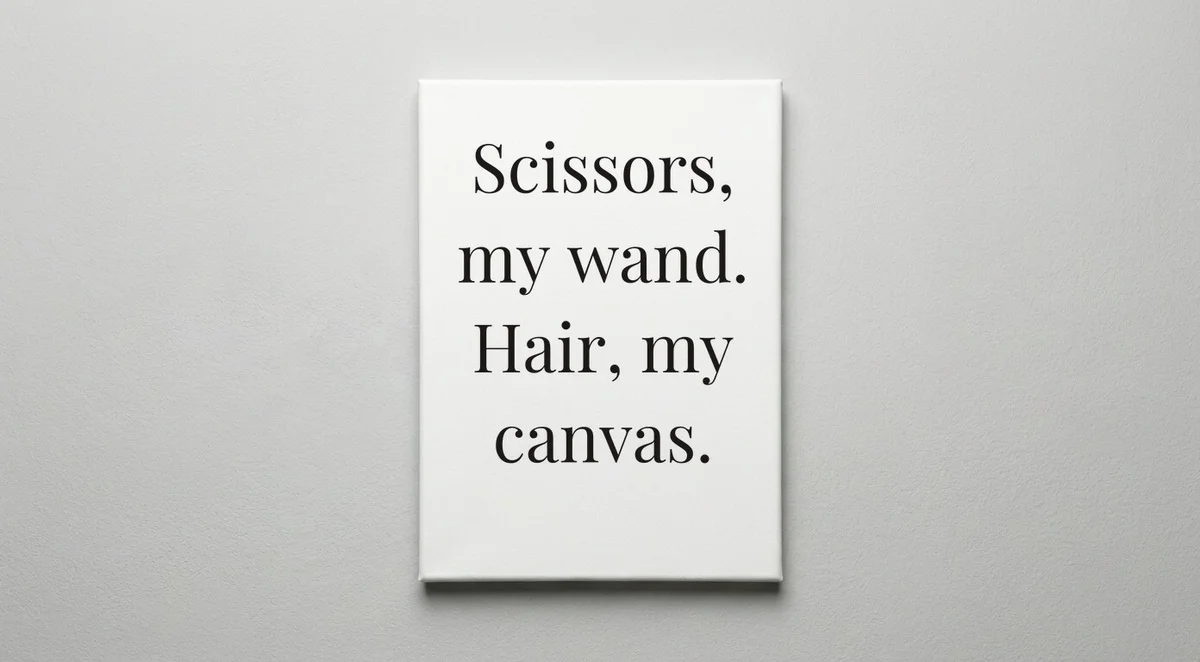Hairdresser quote wall art - canvas print