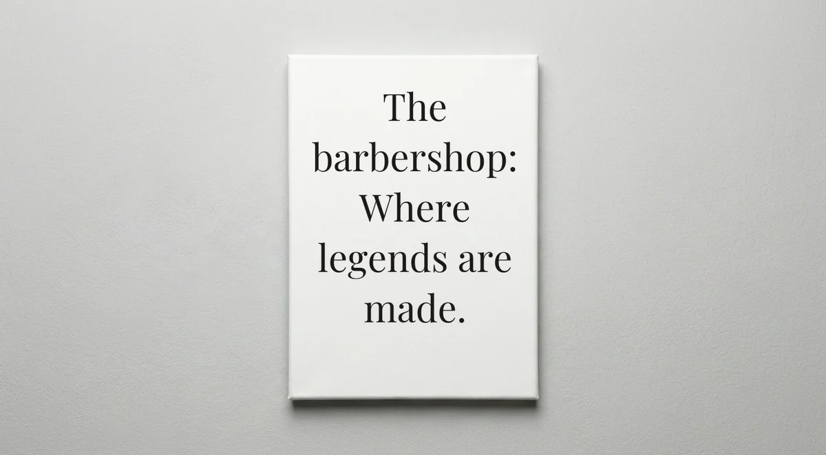 Barber quote wall art - canvas print