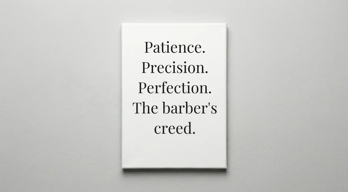 Barber quote wall art - canvas print