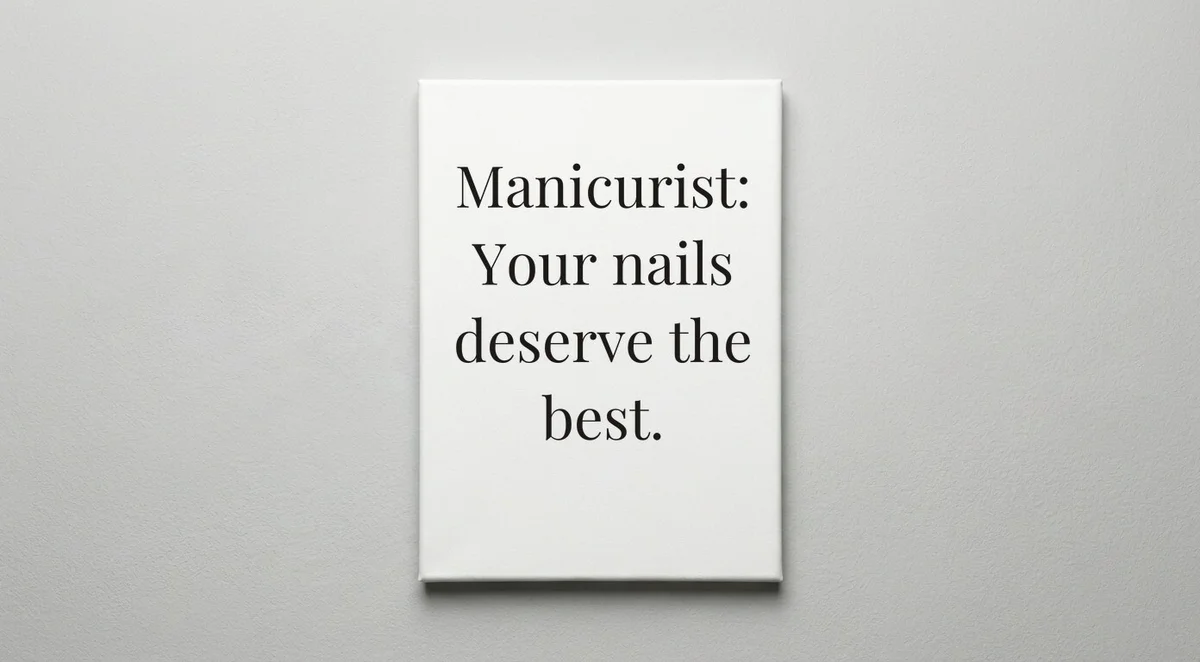 Manicurist quote wall art - canvas print