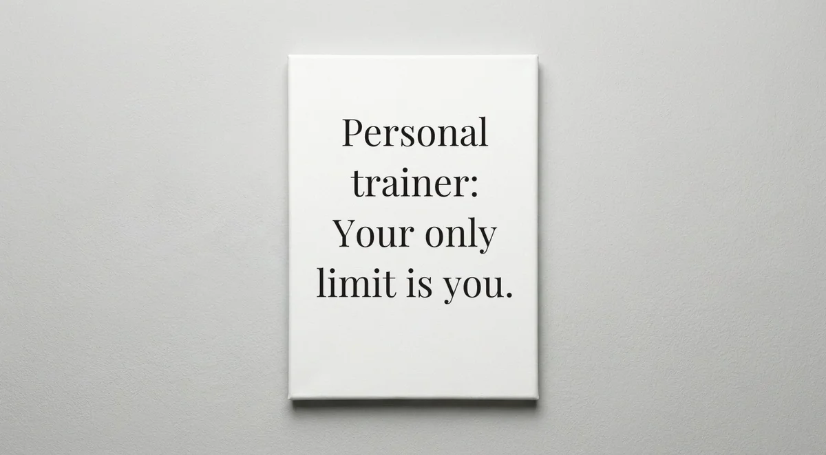 Personal Trainer quote wall art - canvas print