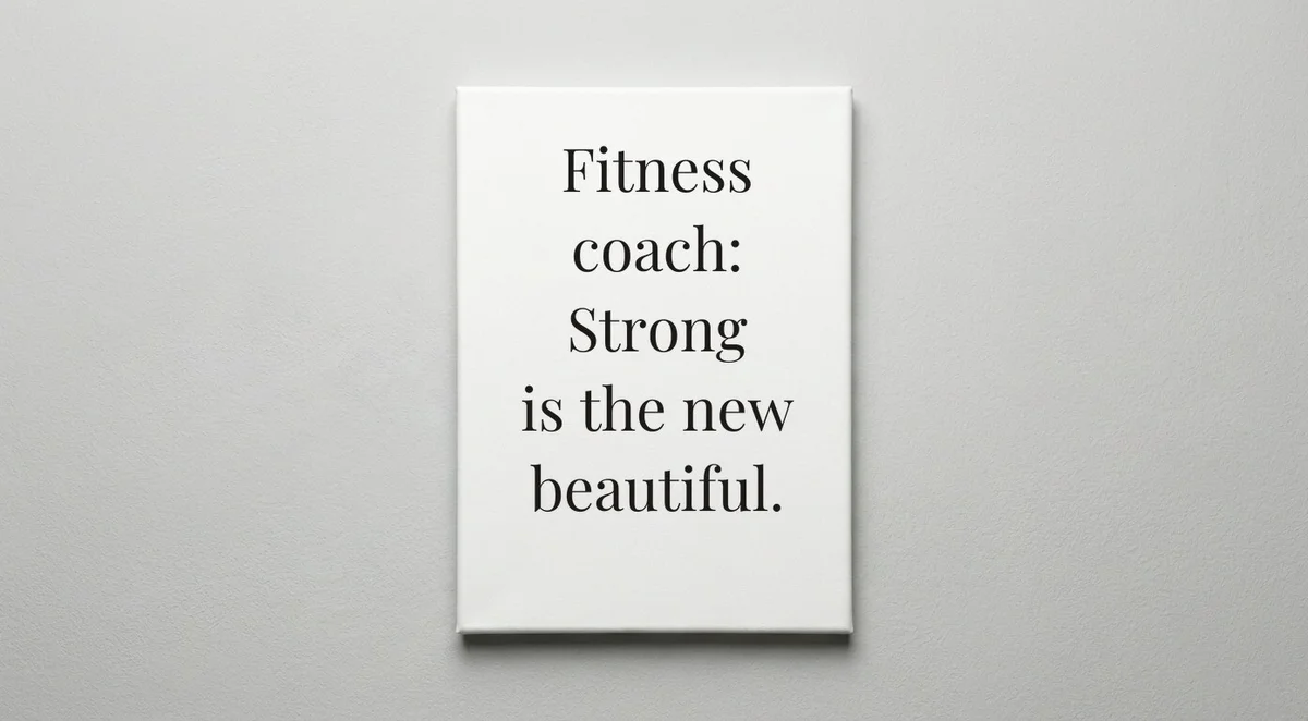 Fitness Coach quote wall art - canvas print