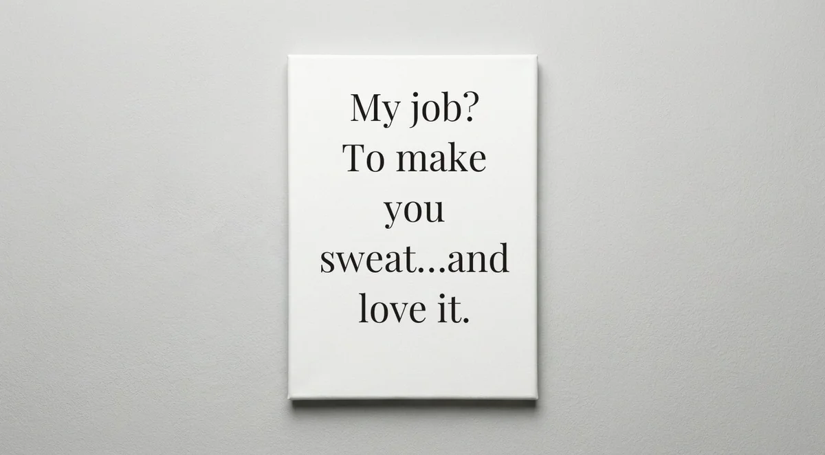 Fitness Coach quote wall art - canvas print