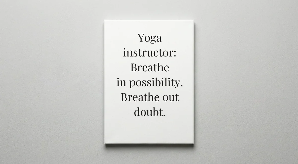 Yoga Instructor quote wall art - canvas print