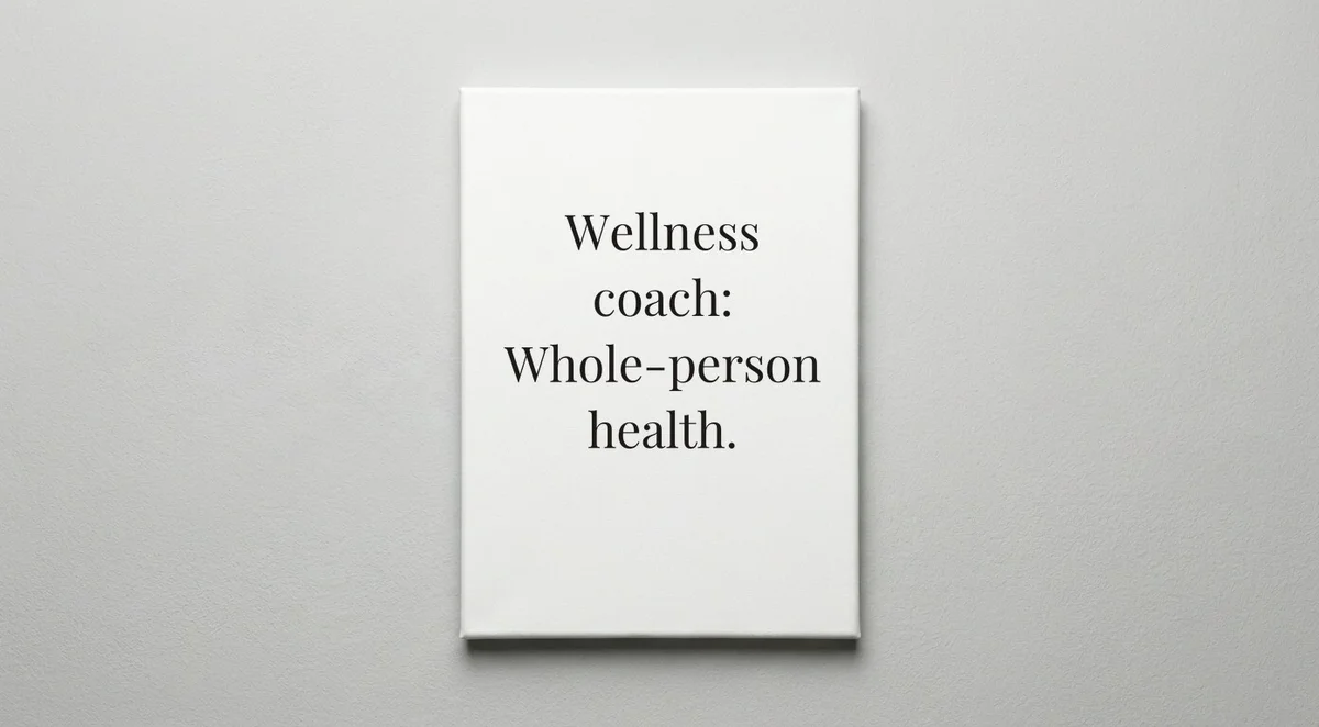 Wellness Coach quote wall art - canvas print
