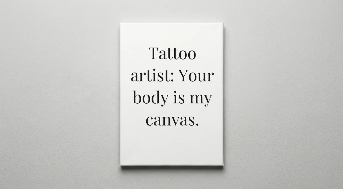 Tattoo Artist quote wall art - canvas print