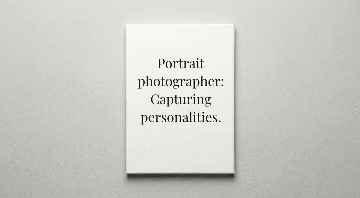 Portrait Photographer quote wall art - canvas print