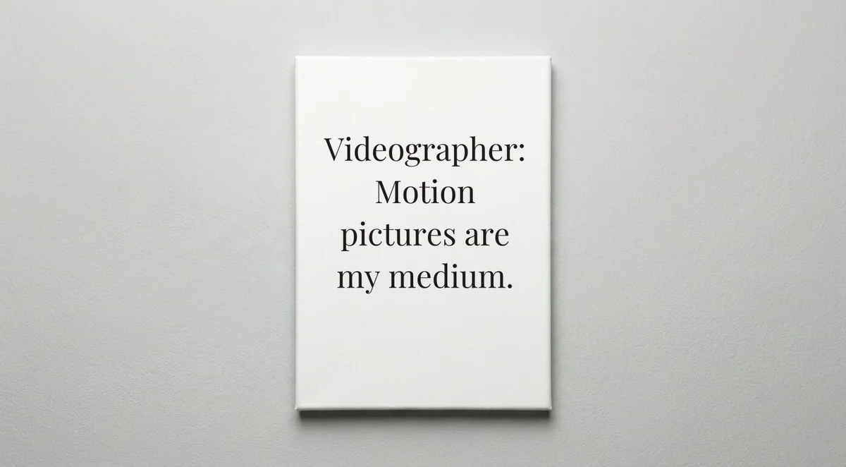 Videographer quote wall art - canvas print