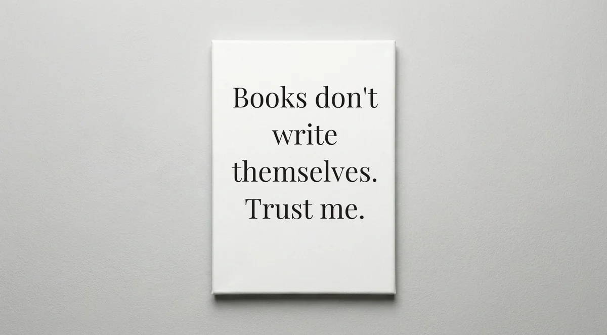 Author quote wall art - canvas print