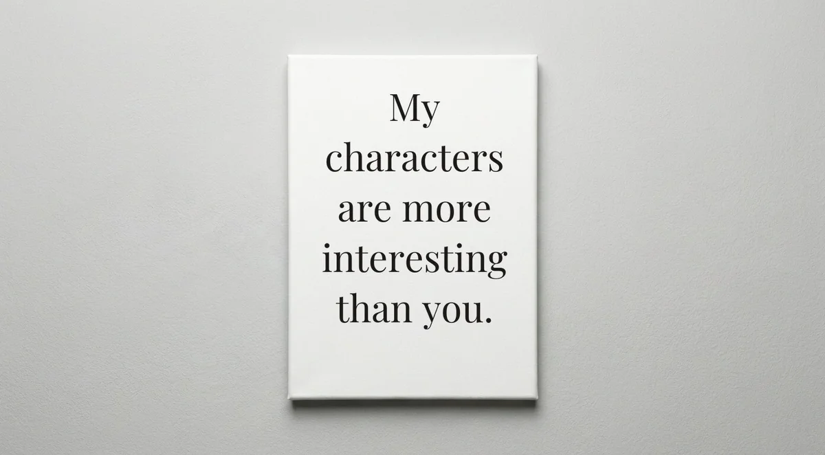 Novelist quote wall art - canvas print