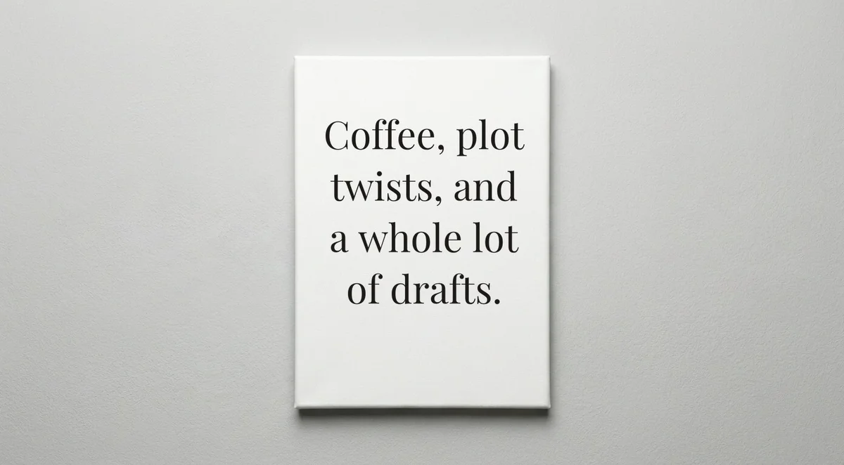 Novelist quote wall art - canvas print