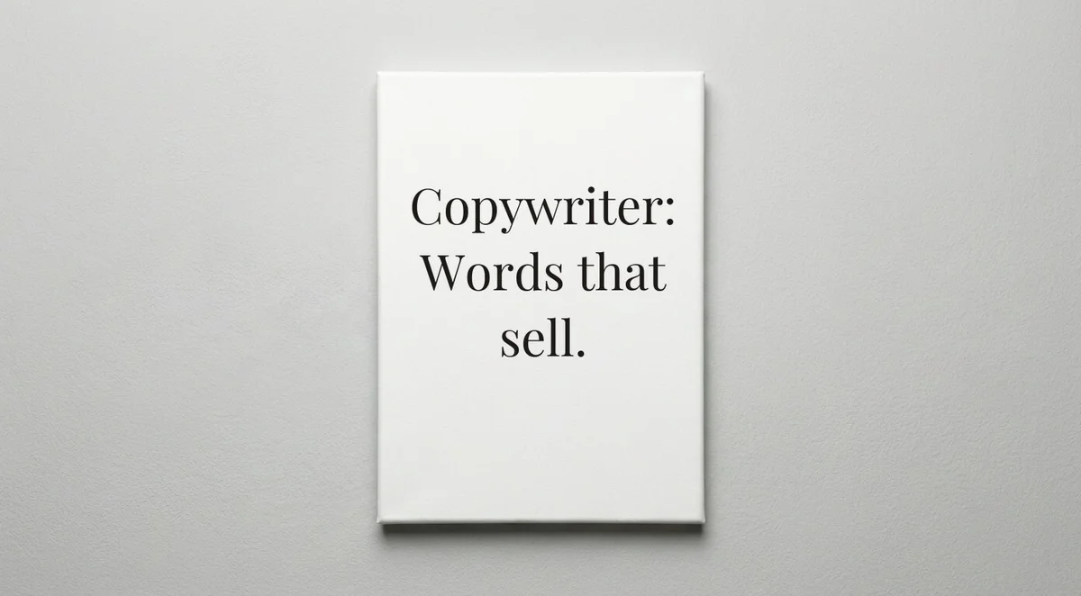 Copywriter quote wall art - canvas print