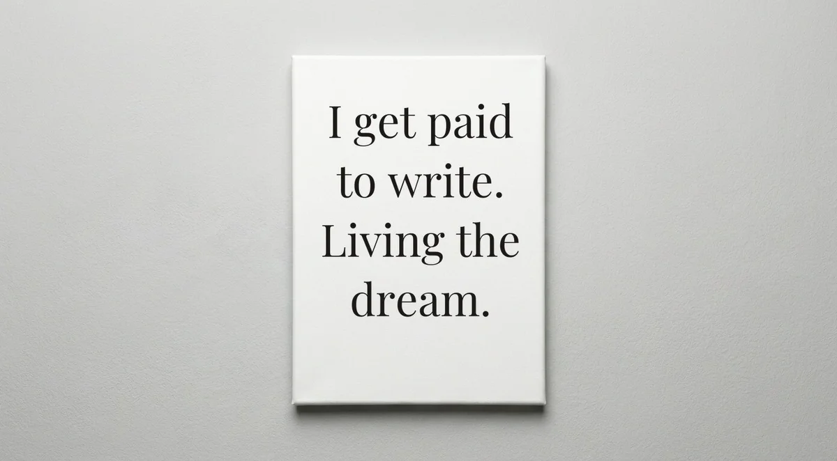 Copywriter quote wall art - canvas print