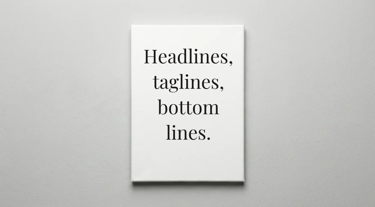 Copywriter quote wall art - canvas print