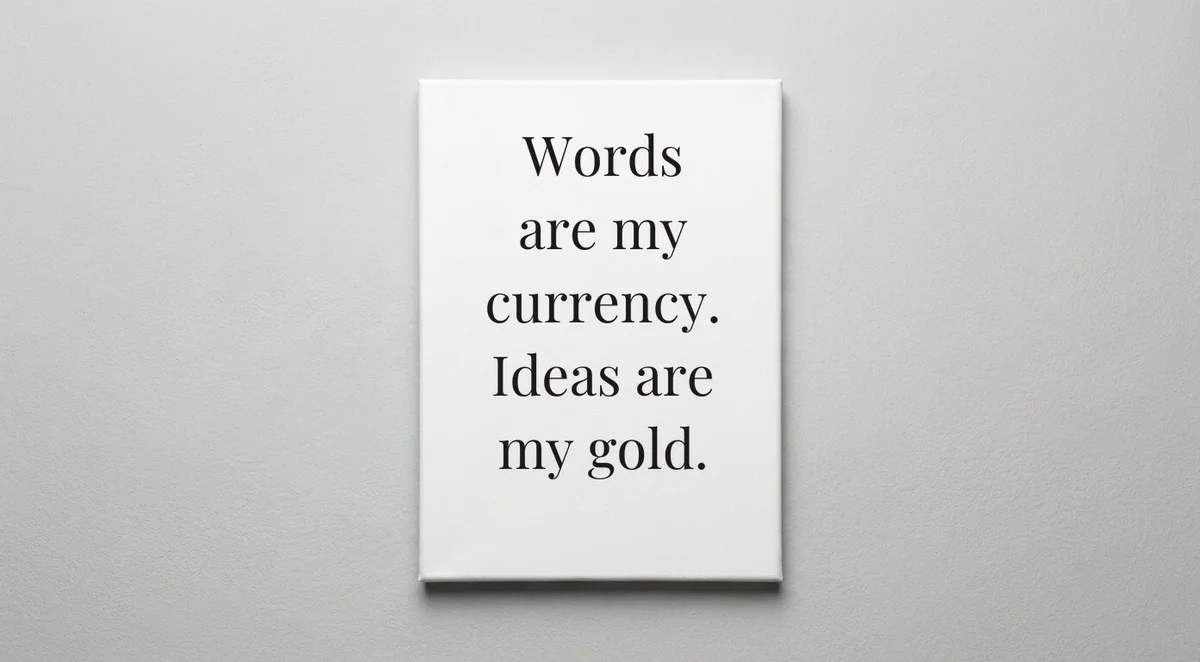 Copywriter quote wall art - canvas print