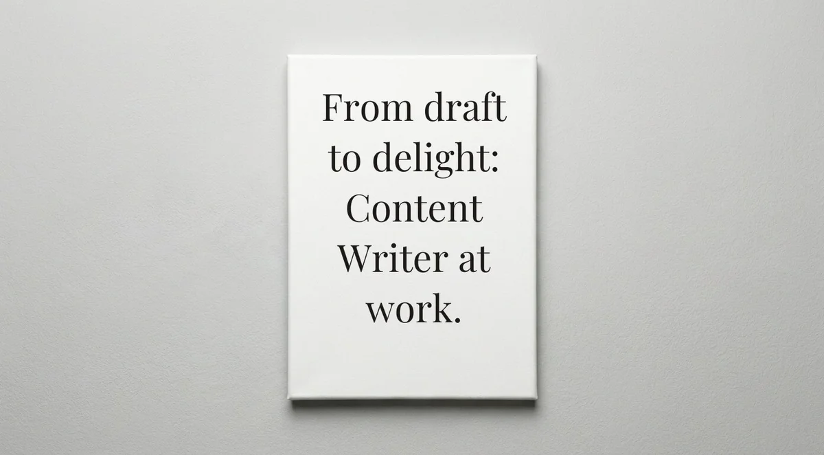 Content Writer quote wall art - canvas print