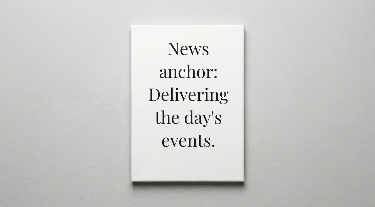 News Anchor quote wall art - canvas print
