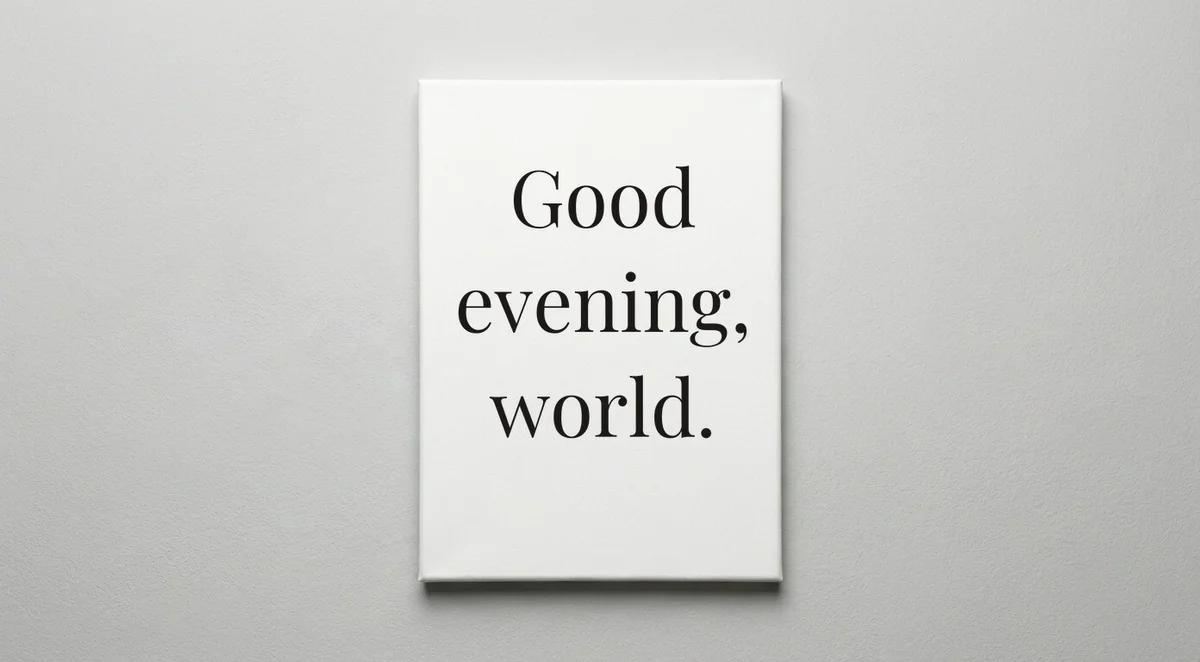 News Anchor quote wall art - canvas print