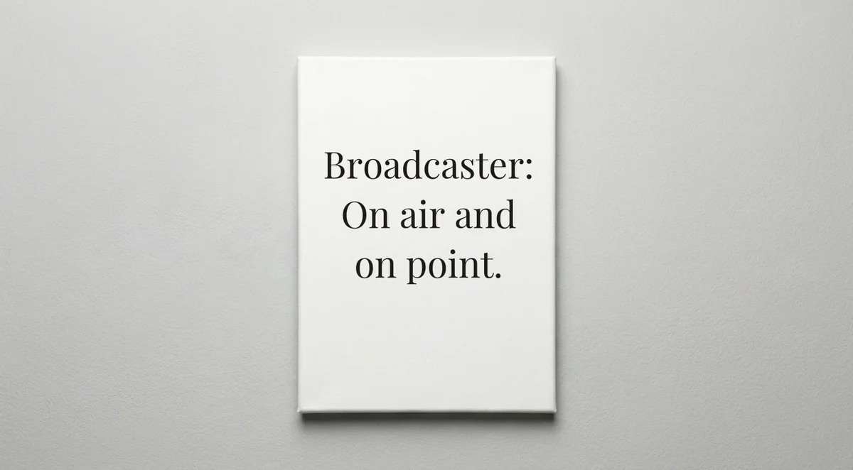Broadcaster quote wall art - canvas print