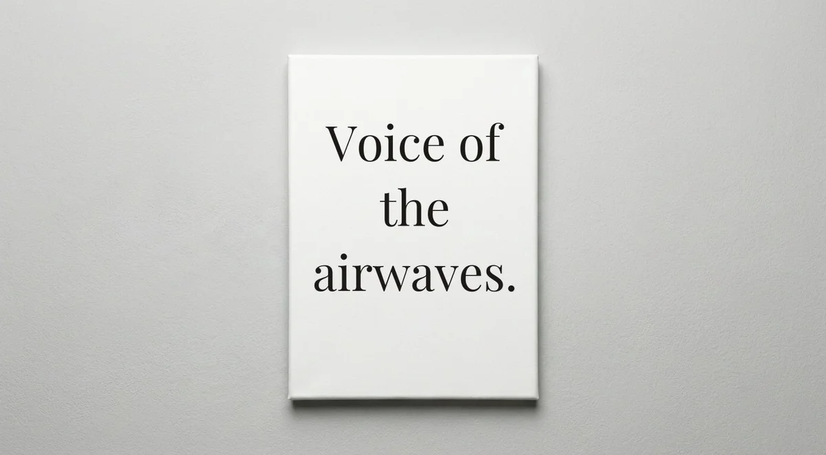 Broadcaster quote wall art - canvas print