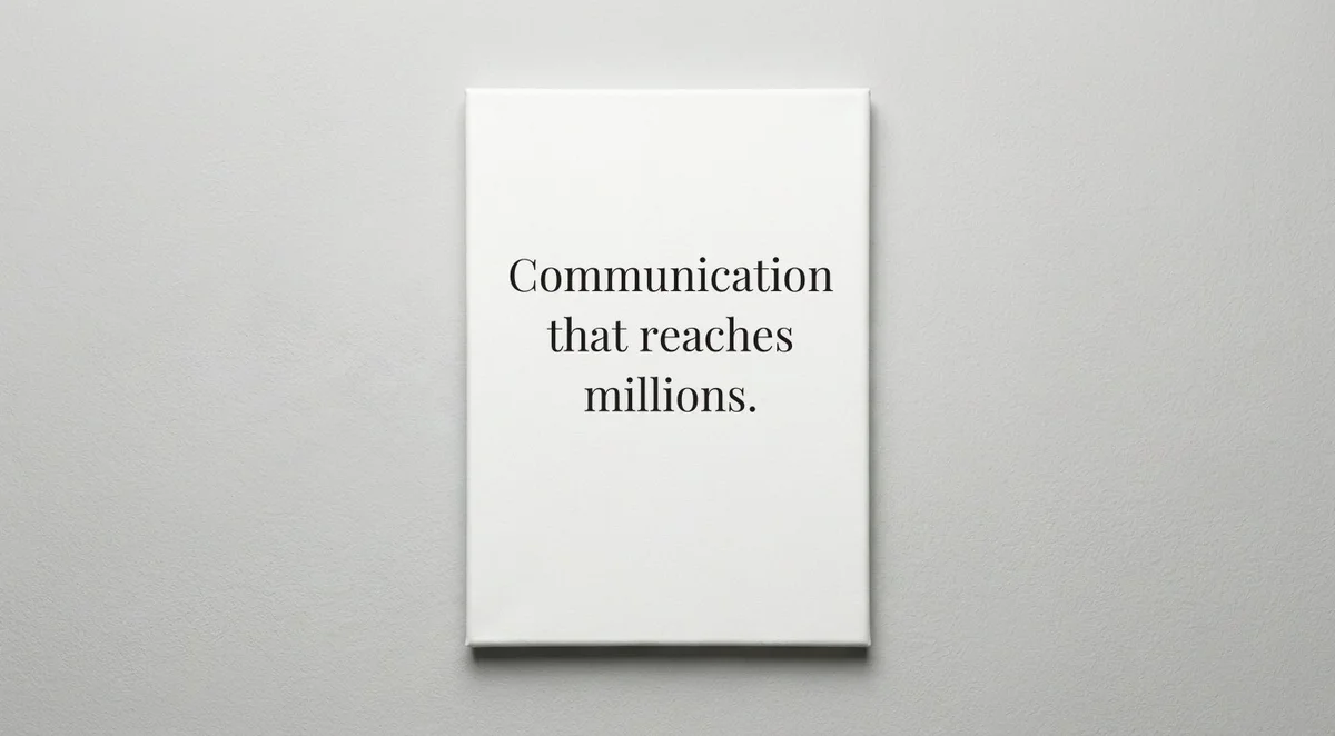 Broadcaster quote wall art - canvas print