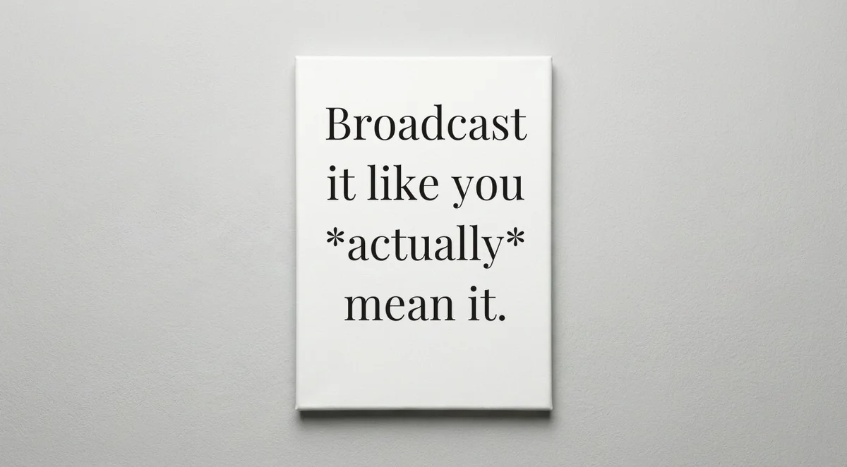 Broadcaster quote wall art - canvas print