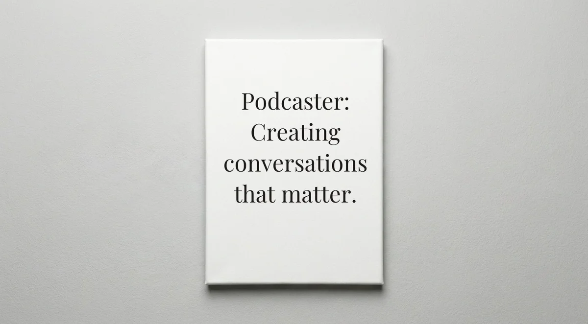 Podcaster quote wall art - canvas print